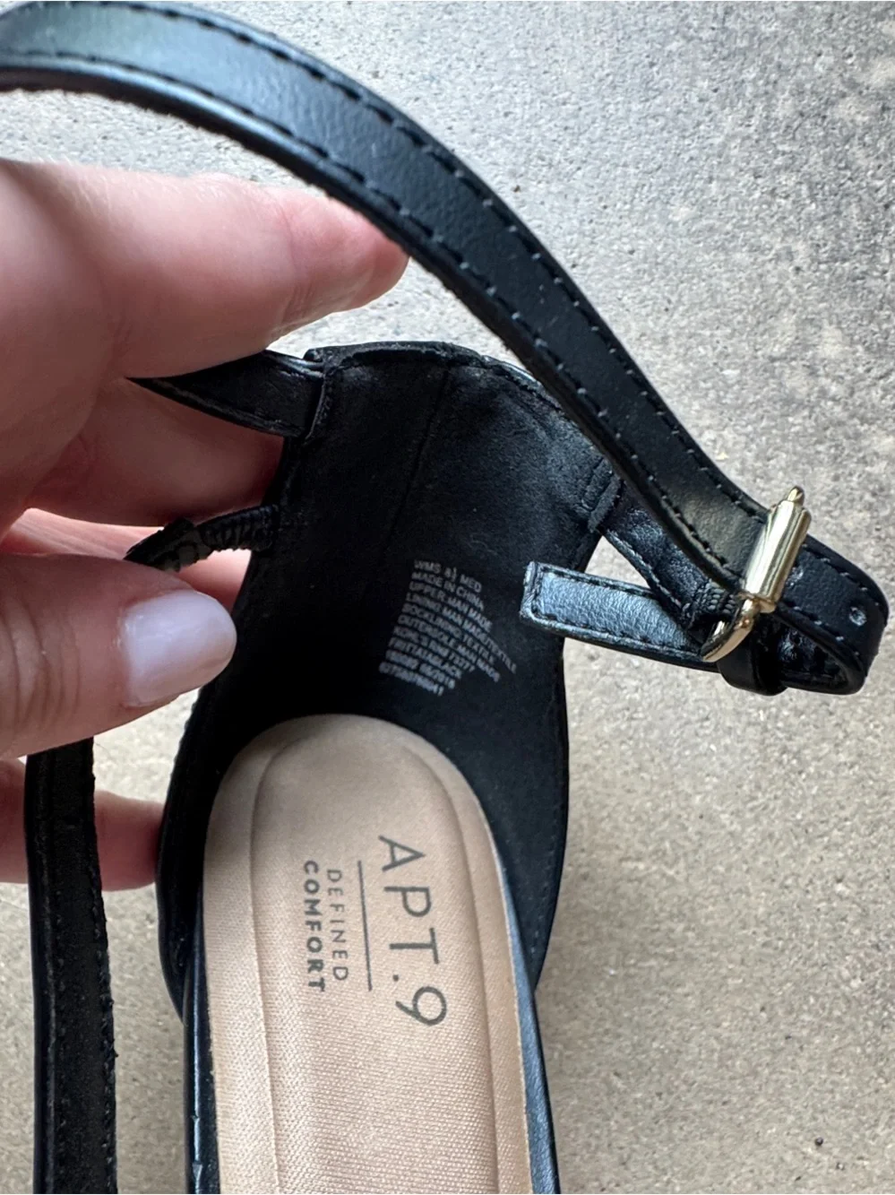 Apt. 9 Black Pointed-Toe Ankle-Strap Pumps